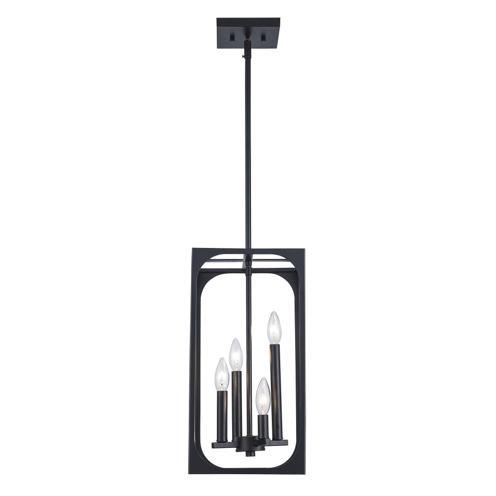 4LT PENDANT MID CENTURY-BK